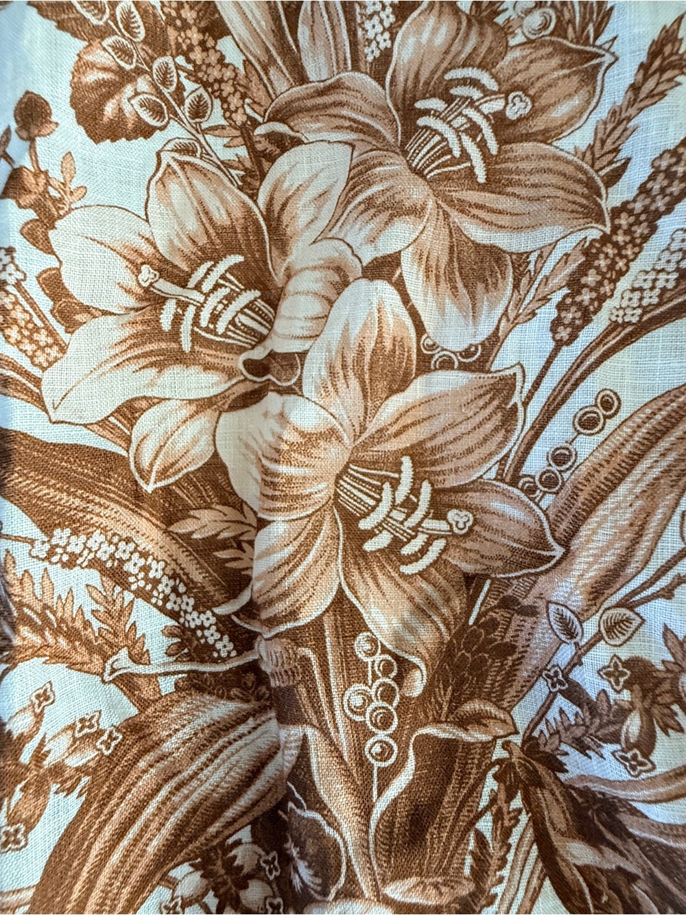 Zimmermann Cream Maxi Dress with Brown Floral Print - Picture 6 of 9